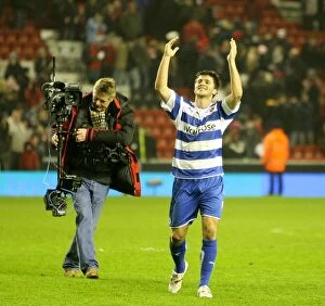 Images Dated 13th January 2010: Shane Long's Euphoric Moment: Reading FC's FA Cup Upset over Liverpool at Anfield