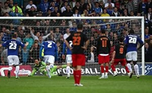 Images Dated 17th May 2011: Shane Long's Penalty: The Game-Changing Moment in Reading's Play-Off Semi-Final Against Cardiff City