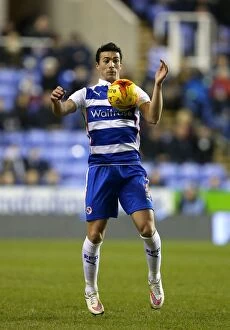 Images Dated 17th February 2015: Showdown at Madejski Stadium: Stephen Kelly in Action - Reading vs Wigan Athletic