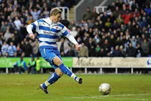 Images Dated 13th February 2010: Simon Church Scores Reading's Second Goal Against West Brom in FA Cup Fifth Round