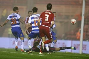 Images Dated 12th April 2016: Simon Cox Scores First Goal for Reading in Sky Bet Championship Match against Middlesbrough