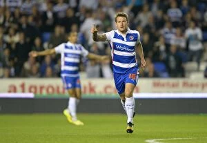 Reading v Millwall Collection: Simon Cox Scores the Opener: Reading FC's Victory Against Millwall in Sky Bet Championship at