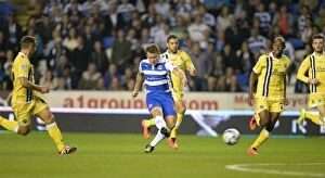 Reading v Millwall Collection: Simon Cox Scores the Opener: Reading's Thrilling Start Against Millwall in Sky Bet Championship at