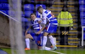 Images Dated 4th November 2014: Simon Cox's Double Strike: A Triumphant Moment with Jamie Mackie in Reading's Sky Bet Championship