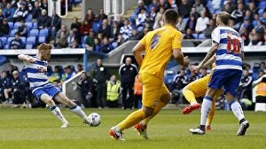 Images Dated 30th April 2016: Stephen Quinn Scores First Goal: Reading vs. Preston North End in Sky Bet Championship at Madejski