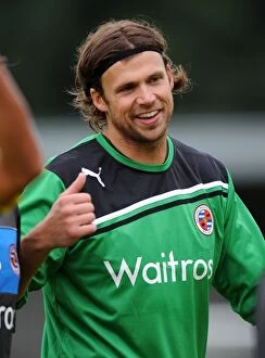Images Dated 14th July 2012: Stuart Taylor in Action: Reading FC vs. AFC Wimbledon - Pre-Season Friendly at The Cherry Red