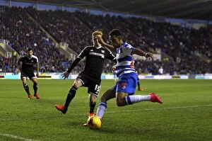 Images Dated 28th December 2015: Tense Moment: Nick Blackman's Pressured Cross Against Brentford in Sky Bet Championship