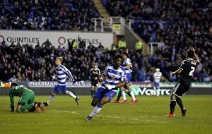 Reading v Brentford Collection: Thrilling Moment: Garath McCleary Scores Reading's First Goal Against Brentford in Sky Bet