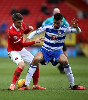Images Dated 27th February 2016: Thrilling Showdown: Sky Bet Championship Clash between Charlton Athletic and Reading at The Valley