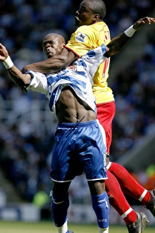 Watfords Dan Shittu uses all his strength to keep Leroy Lita down Watfords Dan Shittu uses all his strength to keep Leroy Lita down